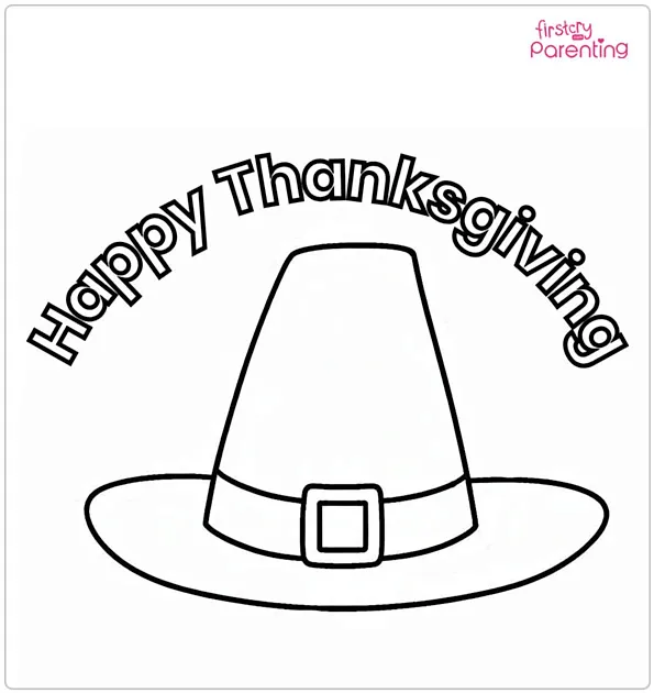 Large Thanksgiving Hat Coloring Page