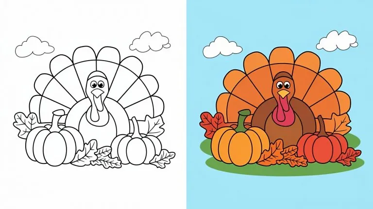 Thanksgiving Colouring Pages - Free Printable Pages For Kids