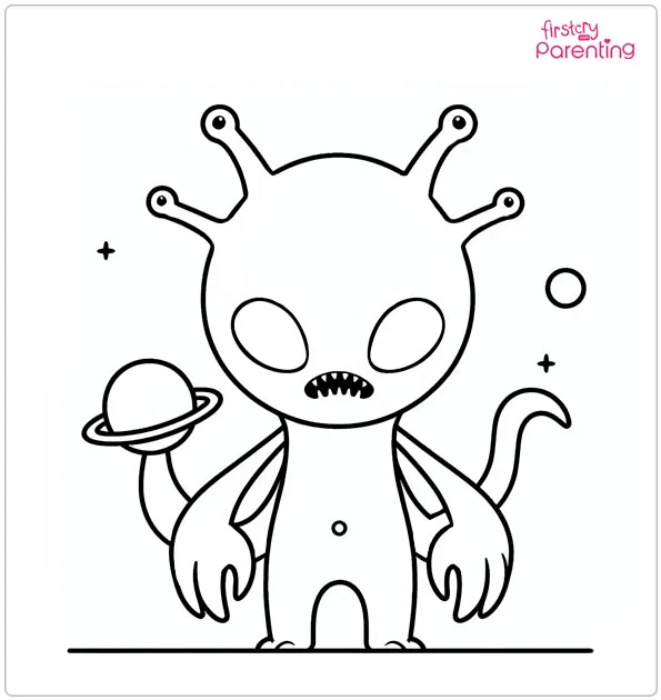 Alien Monster Coloring Page