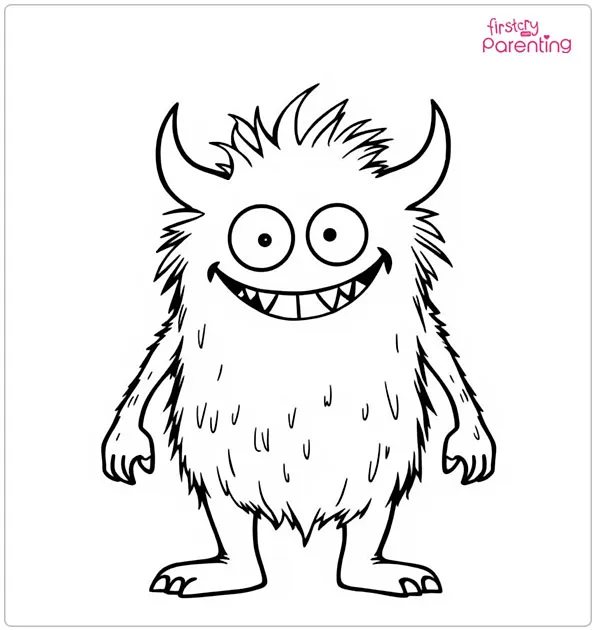 Funny Monster Coloring Page