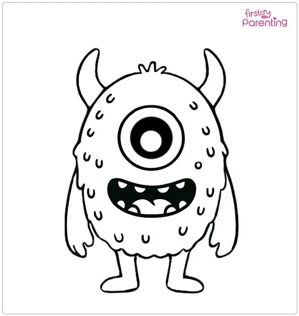 Monster With One Eye Coloring Page