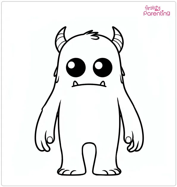 Scary Monster Coloring Page