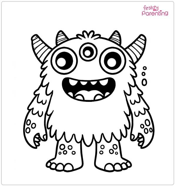 Simple Monster Coloring Page Simple Monster Coloring Page
