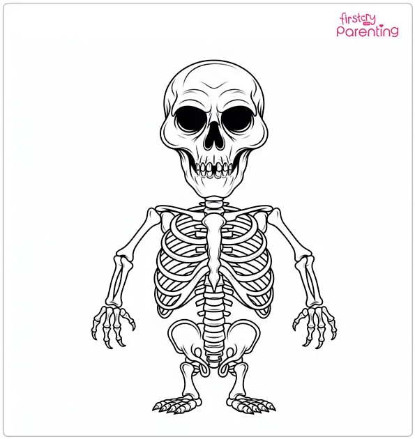 Skeleton Monster Coloring Page