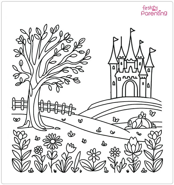 Disney Spring Coloring Page