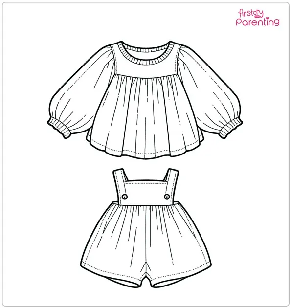 Spring Clothes Coloring Page