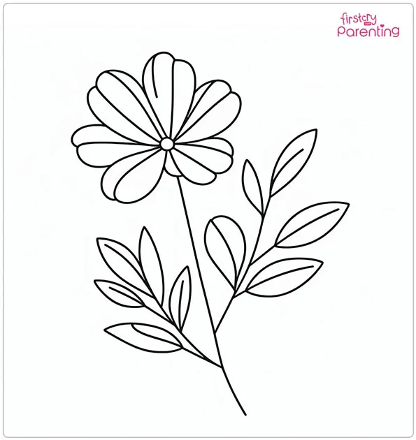Spring Flower Coloring Page
