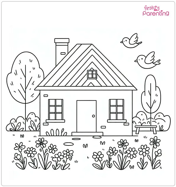 Spring Garden Coloring Page