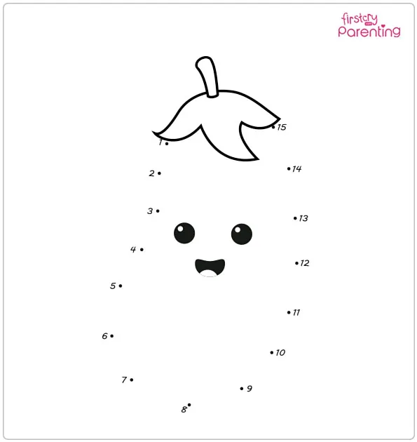 Brinjal (Eggplant) Dot to Dot Coloring Page
