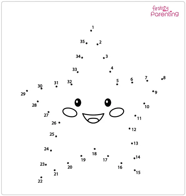 Star Dot to Dot Coloring Page