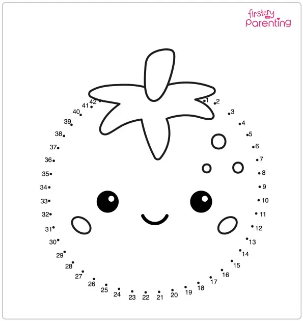 Tomato Dot to Dot Coloring Page