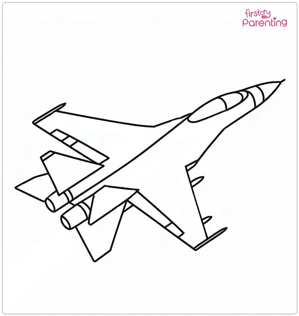 Fighter Jet Coloring Page