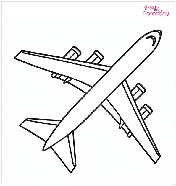 Jet Airplane Coloring Page