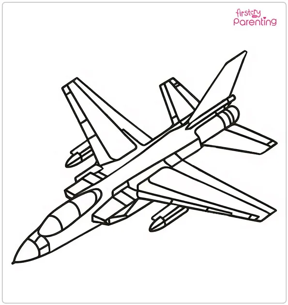 Military Airplane Coloring Page