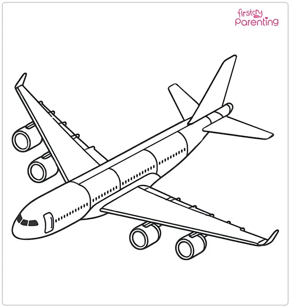 Passenger Plane Coloring Page