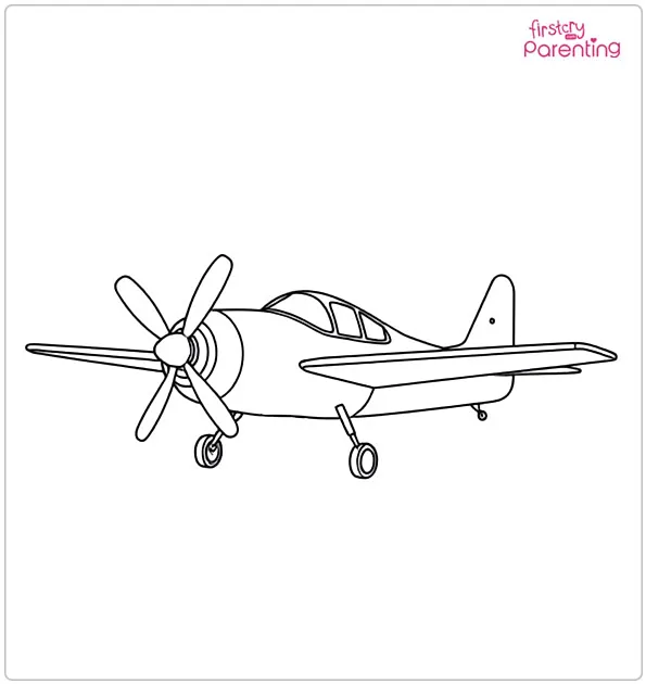 Propeller Plane Coloring Page