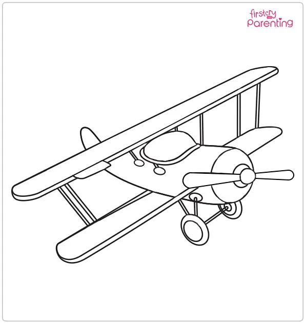 Single Engine Airplane Coloring Page