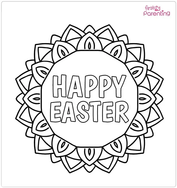 Easter Mandala Coloring Page