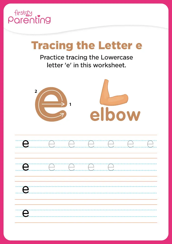 e for elbow worksheet