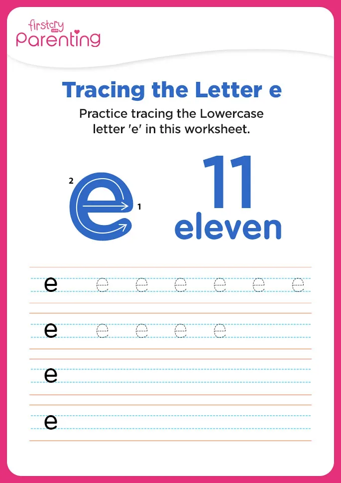 e for eleven worksheet