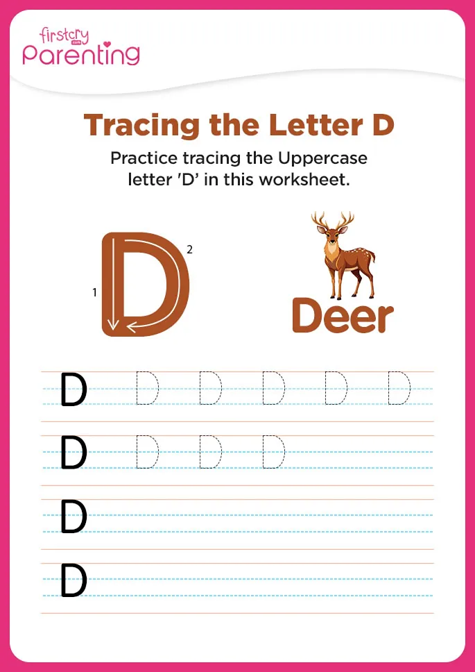 D for Deer Worksheet