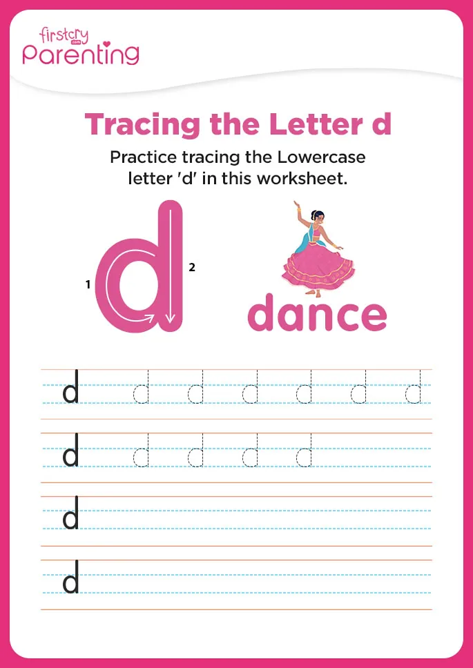 d for dance worksheet