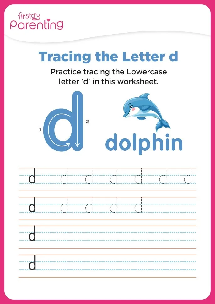 d for dolphin worksheet