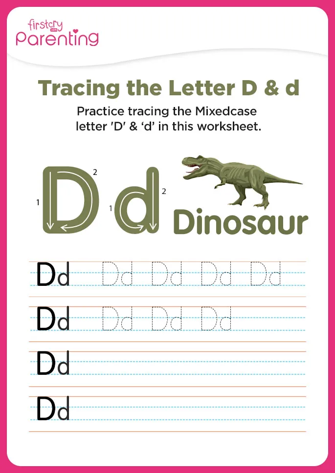 Dd for Dinosaur Worksheet