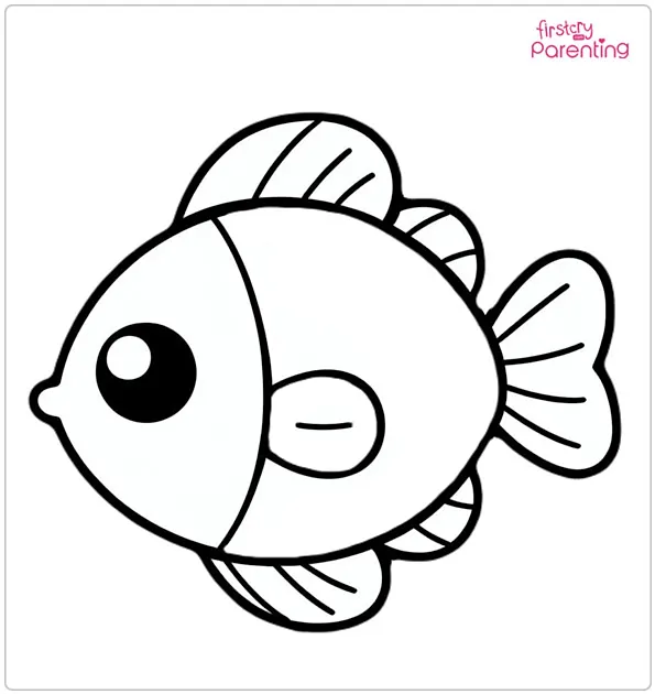 Cartoon Fish Coloring Page