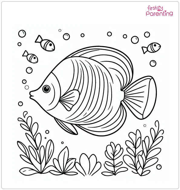 Tropical Fish Coloring Page