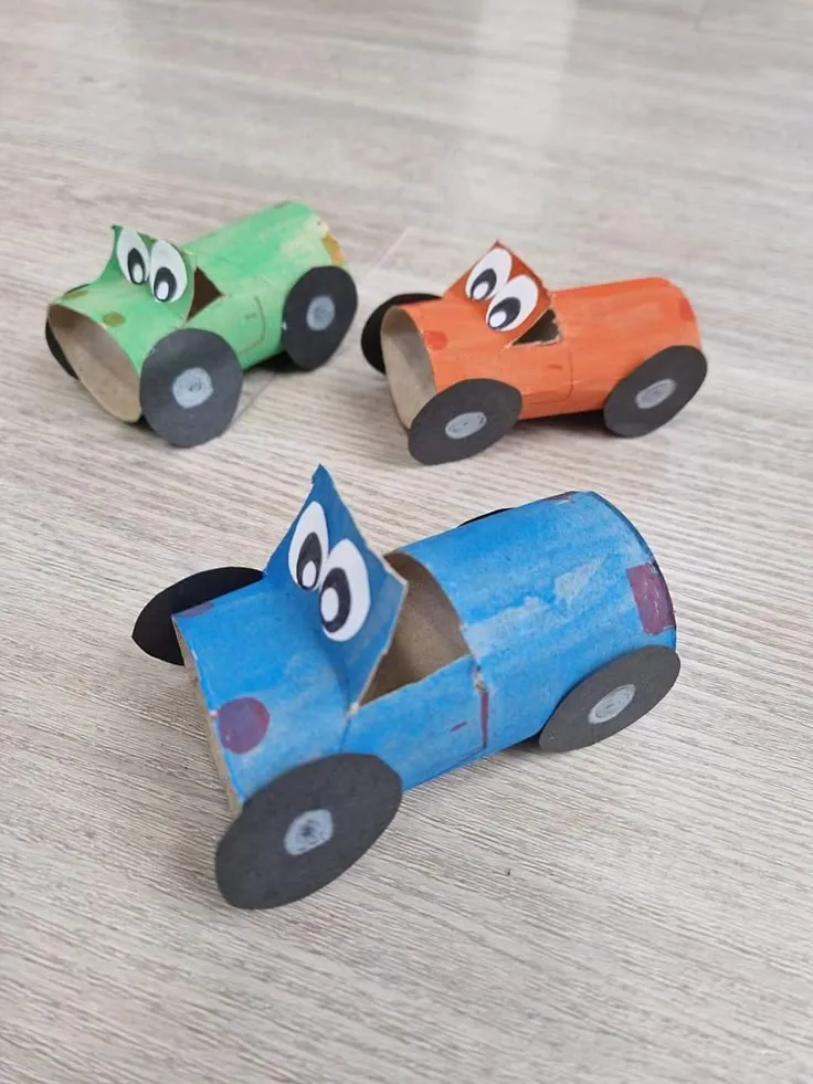 Paper Roll Race Cars