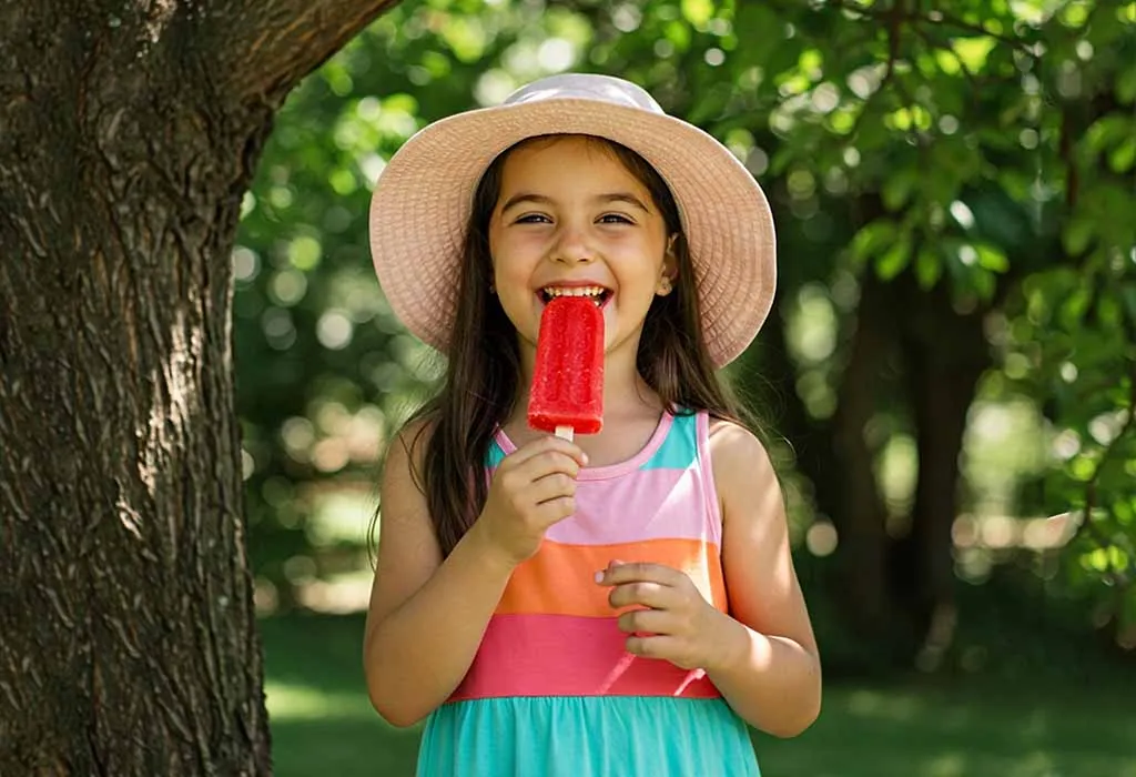 Girl Eating Icecream - Long Essay on Summer Vacation