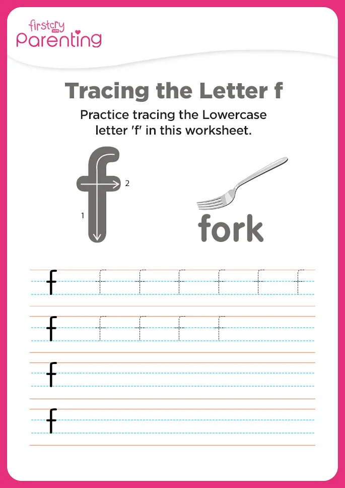 f for fork worksheet