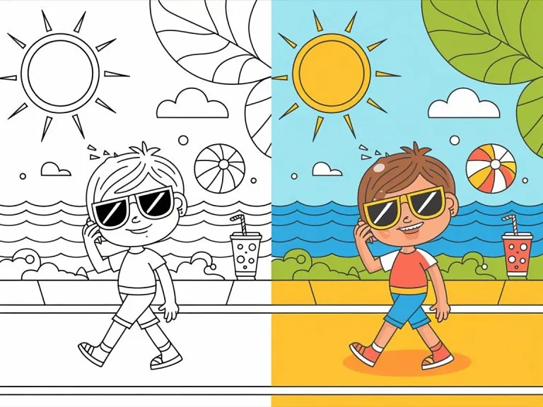 Summer Colouring Pages - Free Printable Pages For Kids