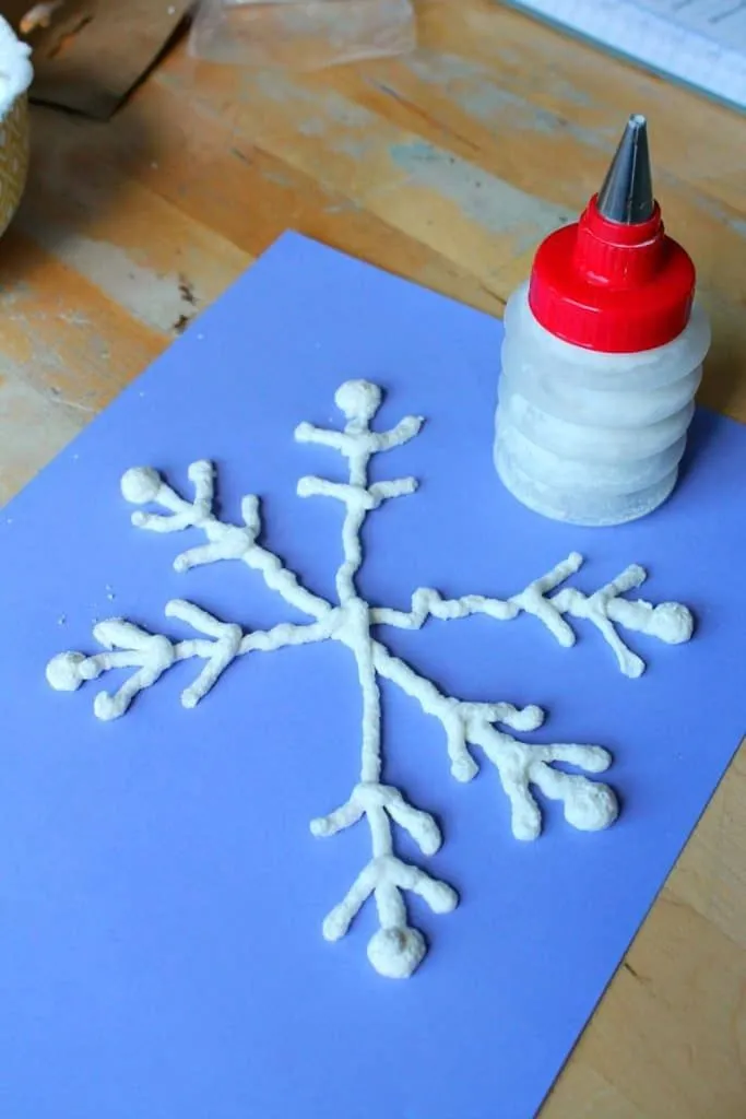 Puffy Paint Snowflakes