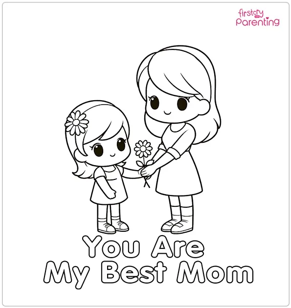 You Are My Best Mom Coloring Page