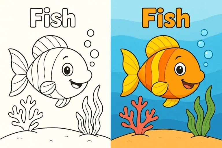 Fish Coloring Pages – Free Printable PDFs For Kids