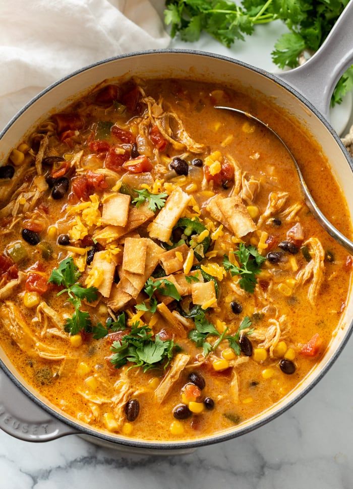 Crockpot Chicken Tortilla Soup