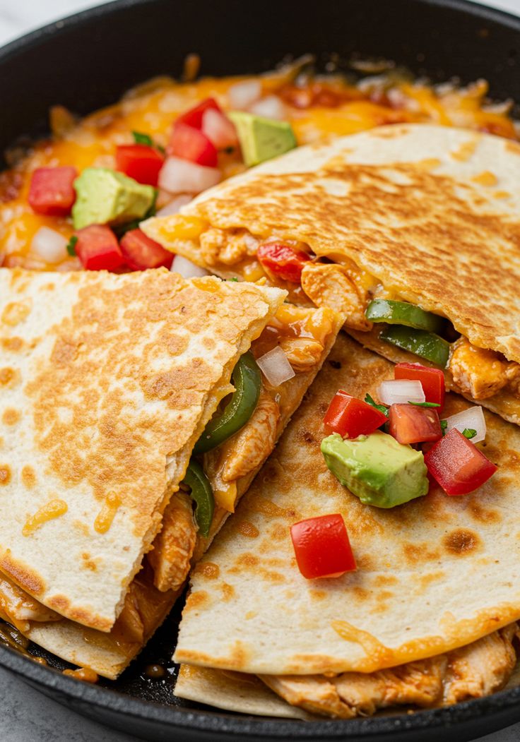 Cheese Quesadillas with Peppers and Onions