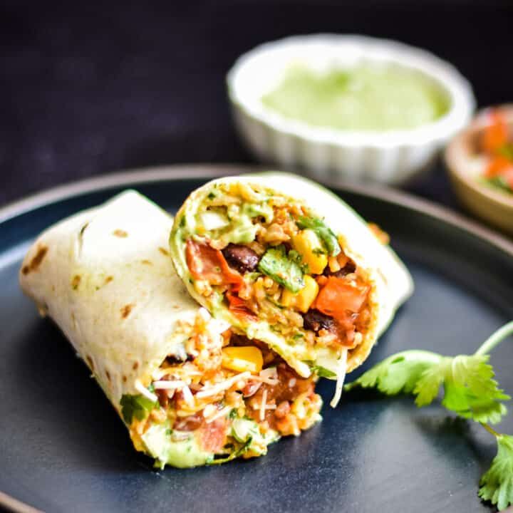 Cheese, Bean, and Rice Burrito