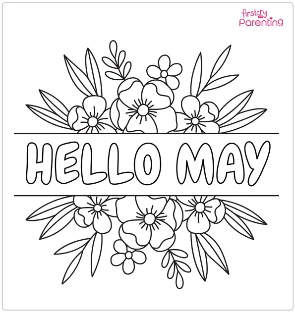 Hello May Coloring Page