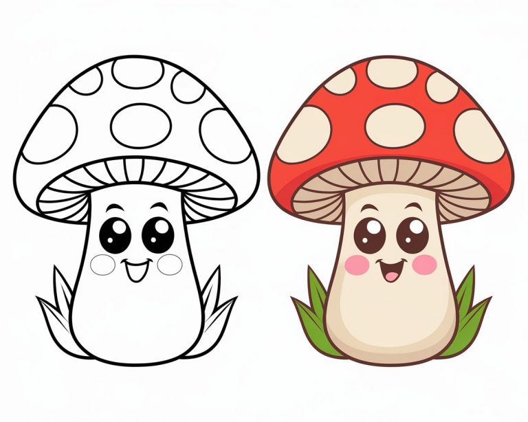 Mushroom Colouring Pages - Free Printable Pages For Kids