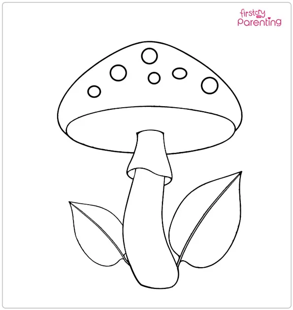 Aesthetic Mushroom Coloring Page