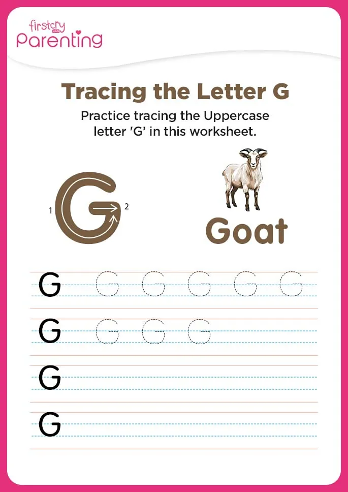 G for Goat Worksheet