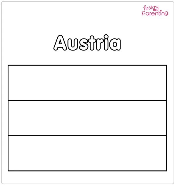 Austria Flag Coloring Page Austria Flag Coloring Page