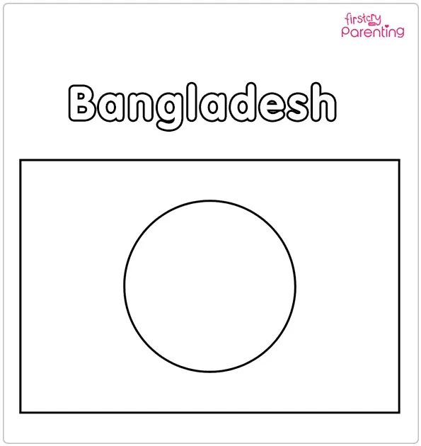 Bangladesh Flag Coloring Page Bangladesh Flag Coloring Page