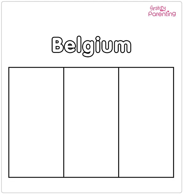 Belgium Flag Coloring Page Belgium Flag Coloring Page