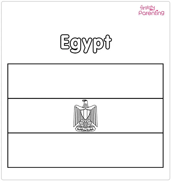 Egypt Flag Coloring Page Egypt Flag Coloring Page