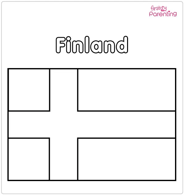 Finland Flag Coloring Page Finland Flag Coloring Page