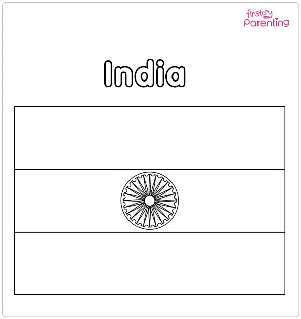 India Flag Coloring Page India Flag Coloring Page
